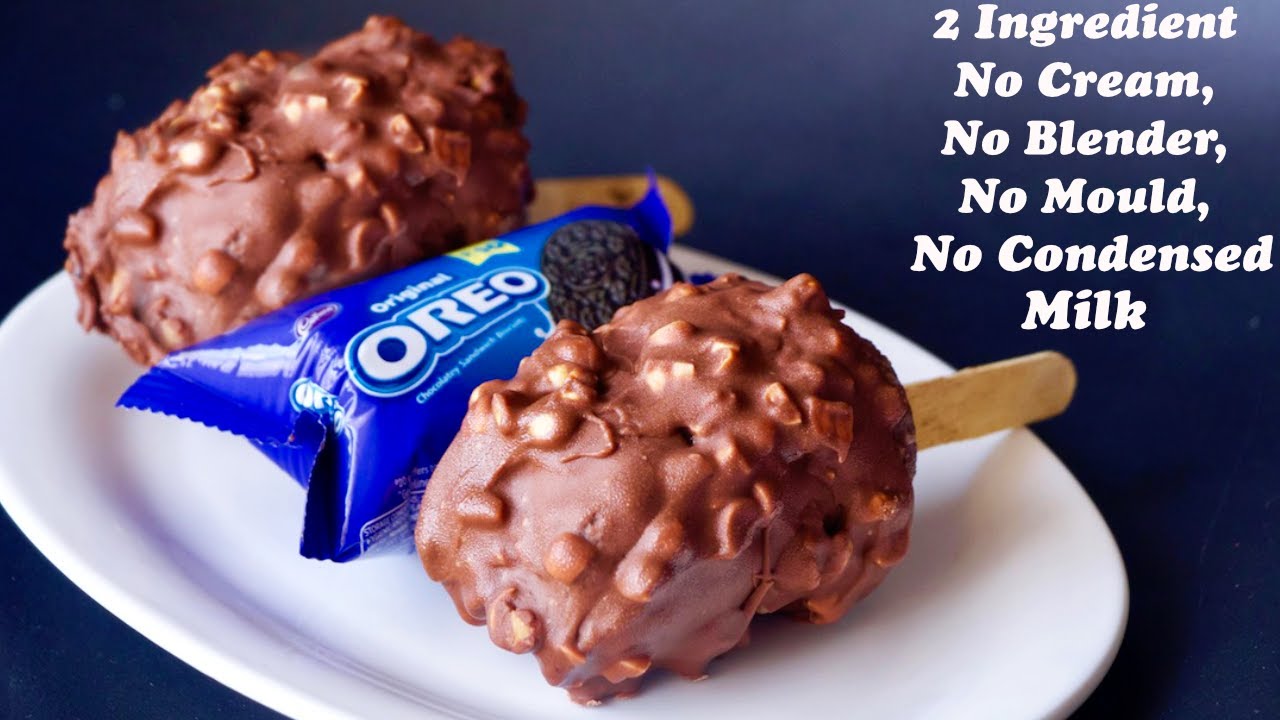Oreo Choco Bar IceCream, No Mould, No Condensed Milk, no Cream, 3 Ingredient, चॉकोबार बनाए बिना मशीन