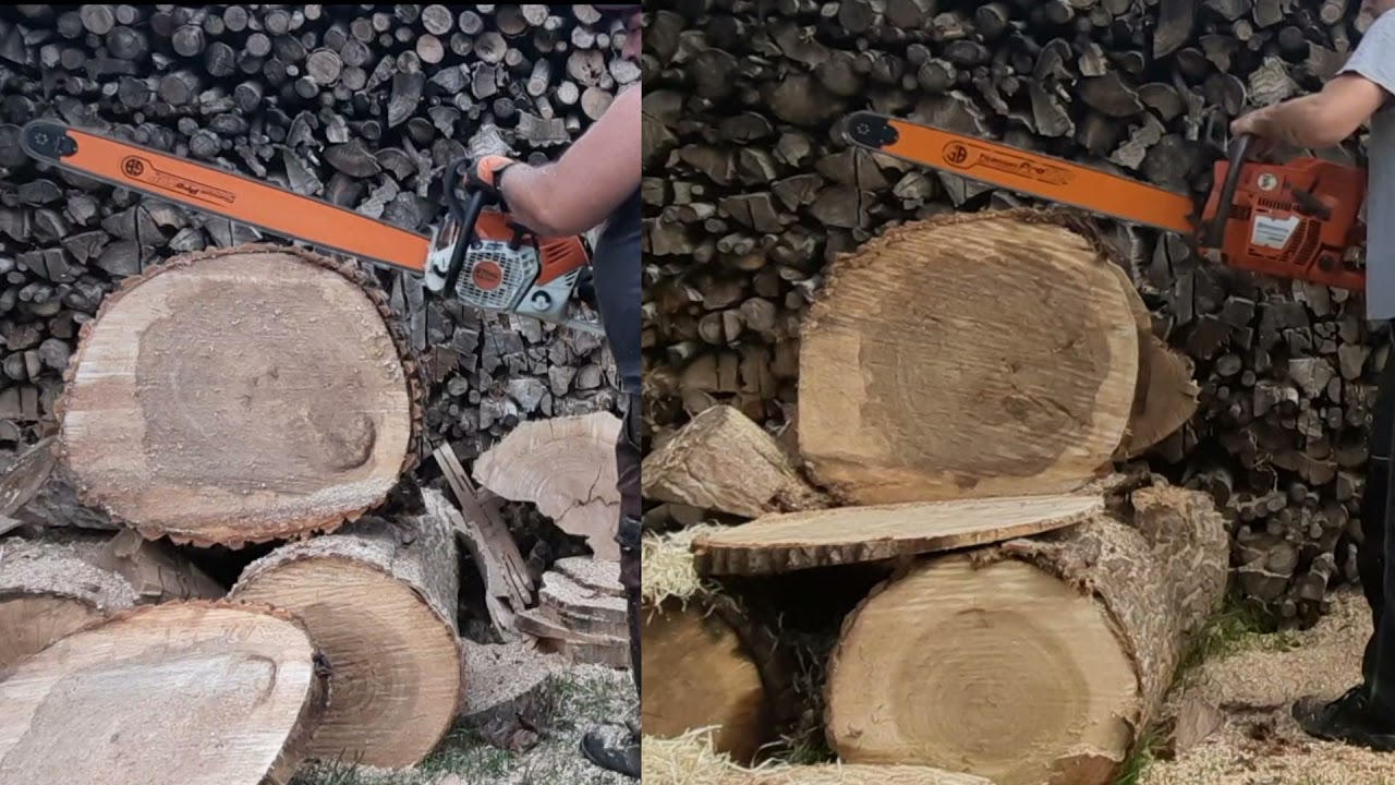 Husqvarna 395 xp Vs. Stihl MS 500i / Brutal K.O. ..
