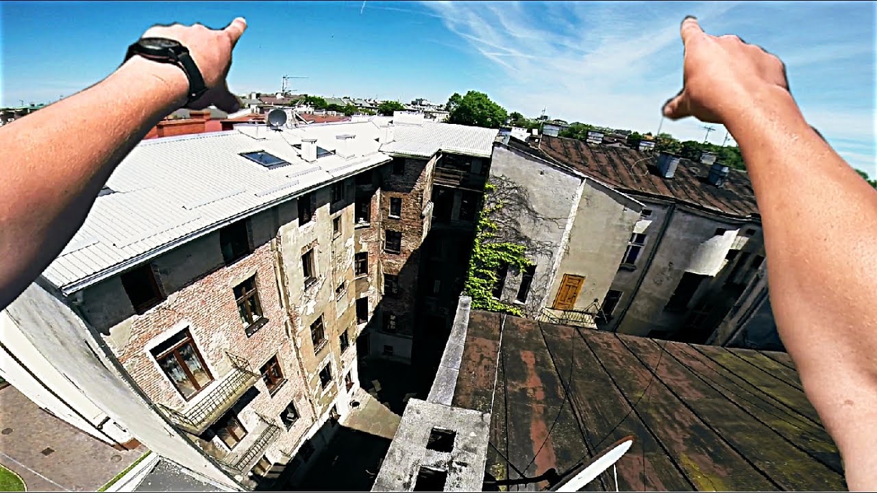 Skaczę po dachach w Krakowie - z dachu na dach - Rooftopping POV