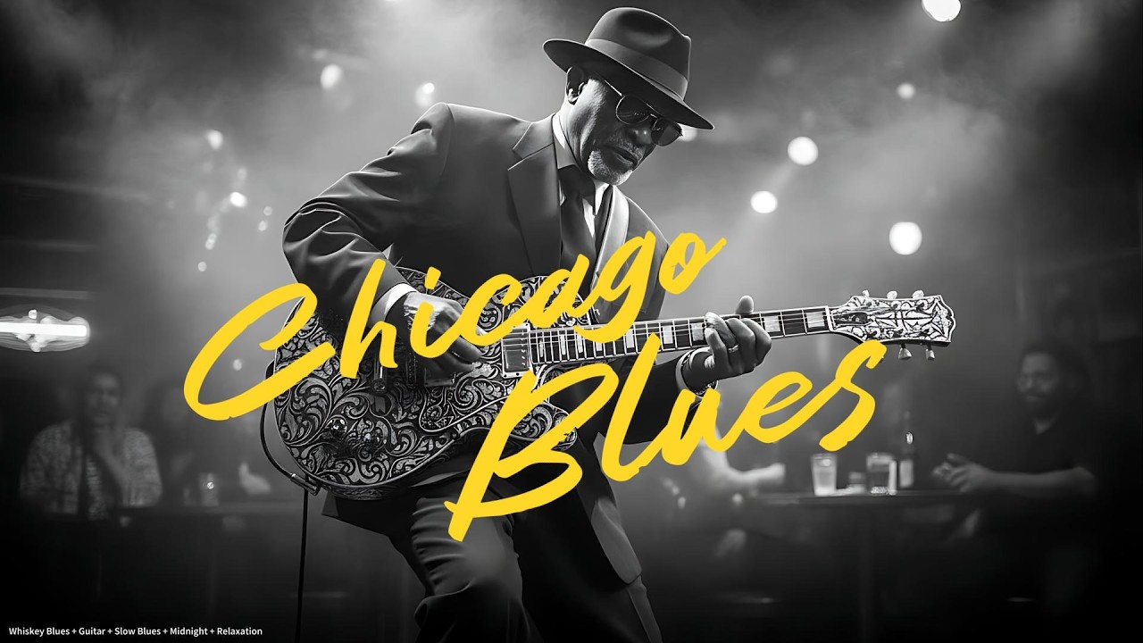 Midnight Chicago Blues – Slow Blues Guitar for Late Night Whiskey Mood | King’s Lucille Blues #blues