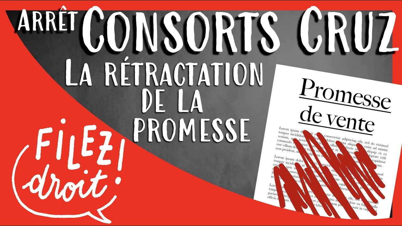 Arrêt Consorts Cruz, La rétractation de la promesse (Cass, 3ème Civ., 15/12/1993)