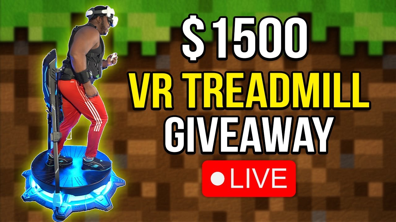 $1500 VR Treadmill Giveaway Stream + Minecraft VR Horror w/ Spiders!