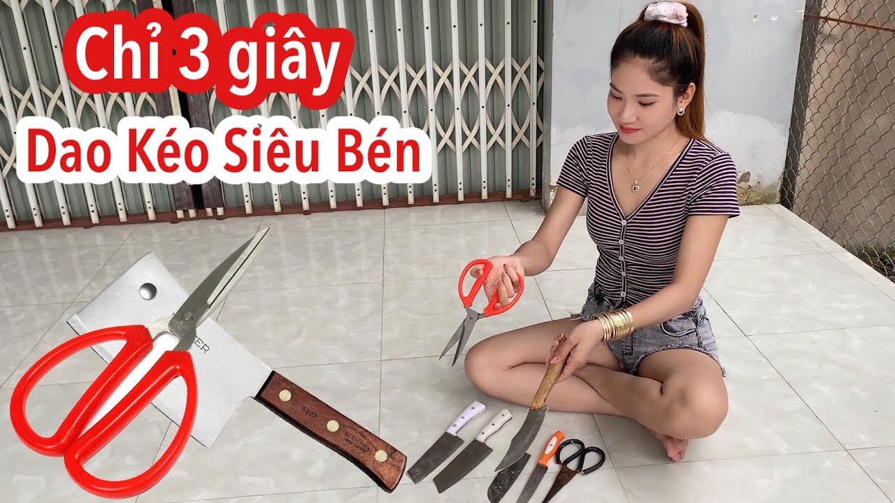 Dao Kéo Siêu Bén Chỉ Trong 3 Giây, Cách Mài Dao Kéo Siêu Nhanh Không Cần Đá Mài