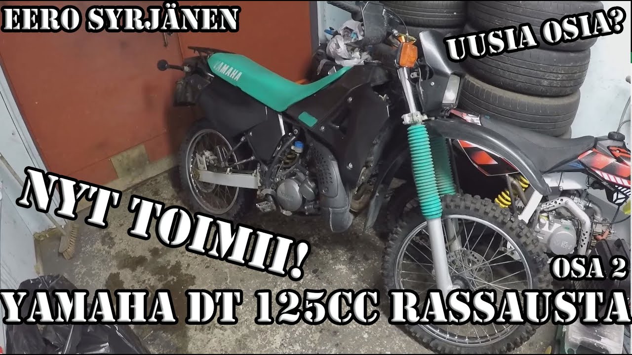 NYT TOIMII! Yamaha DT 125cc rassausta (osa 2) || GARAGEVLOG#33