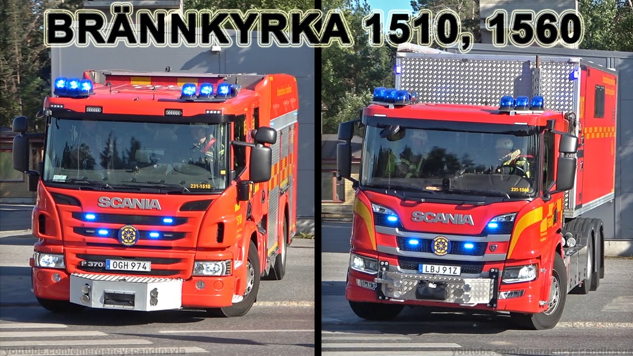 Stockholm Fire Department 1510, 1560/utryckning Brännkyrka brandstation [SE | 8.2024]