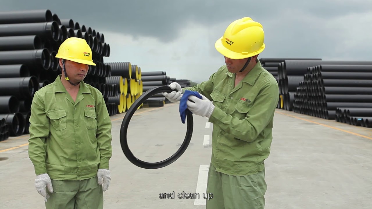 Socket Fusion Welding with Rubber Seal Ring of HDPE double-wall corrugated pipe | LESSO