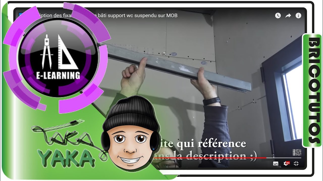 ⏩ Description des fixations haute bâti support wc suspendu sur MOB