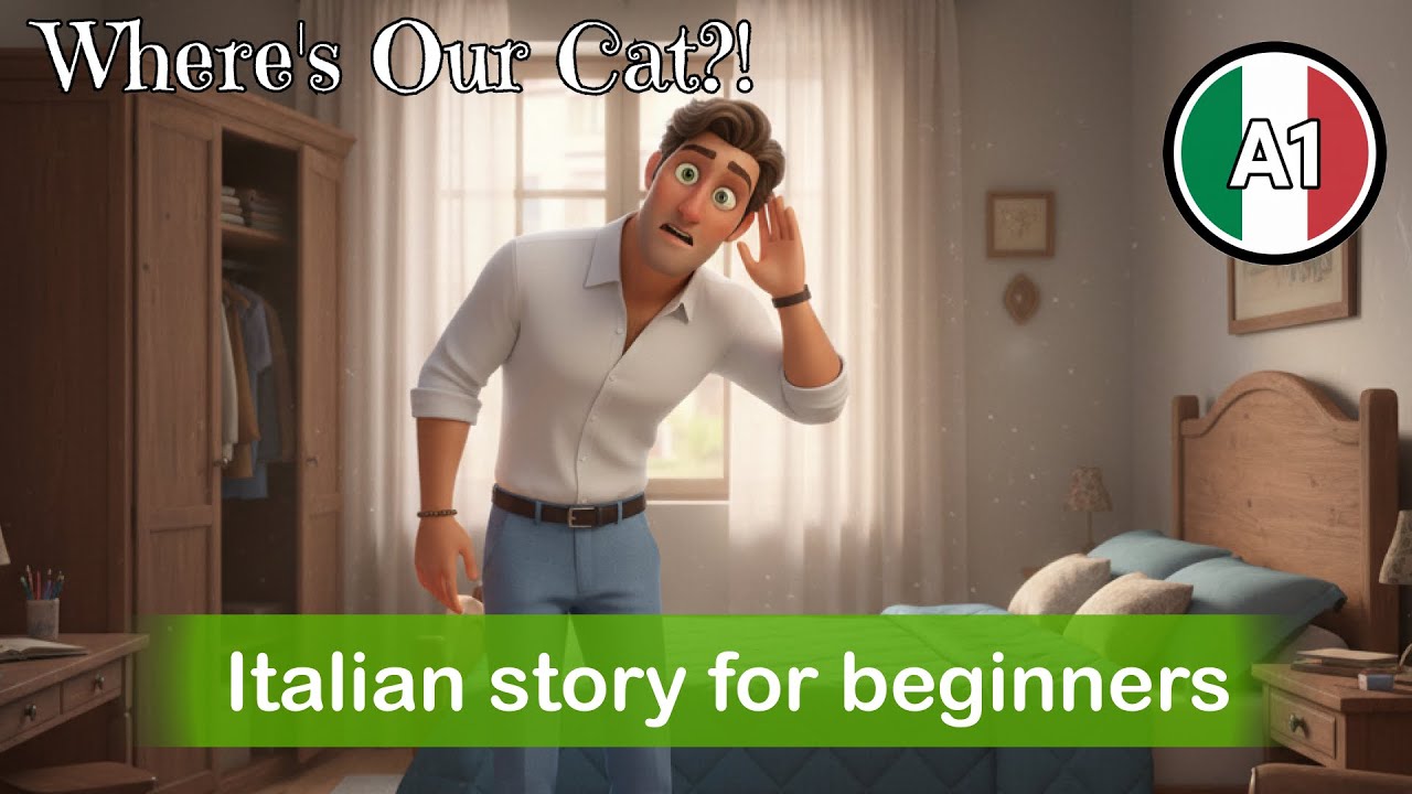 Where's Our Cat?! 🐾 Learn Italian with a Fun Story | Real Italian Conversation for Beginners