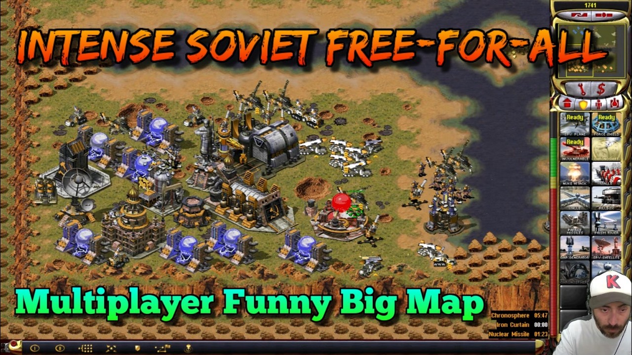 Command & Conquer Red Alert 2 Yuri’s Revenge | Intense Soviet Free-For-All Multiplayer Funny Big Map