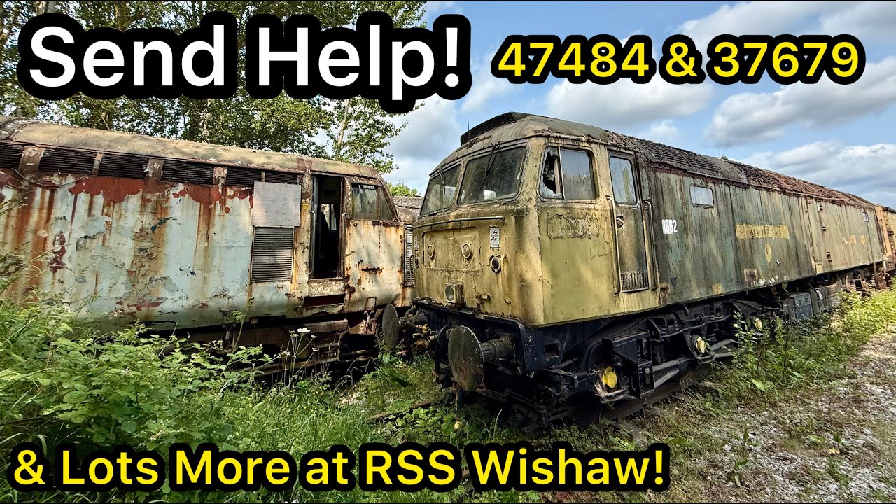The FASCINATING Mix of LOCOS & Stock at RSS Wishaw! With 47484 & 37679 Needing HELP..!