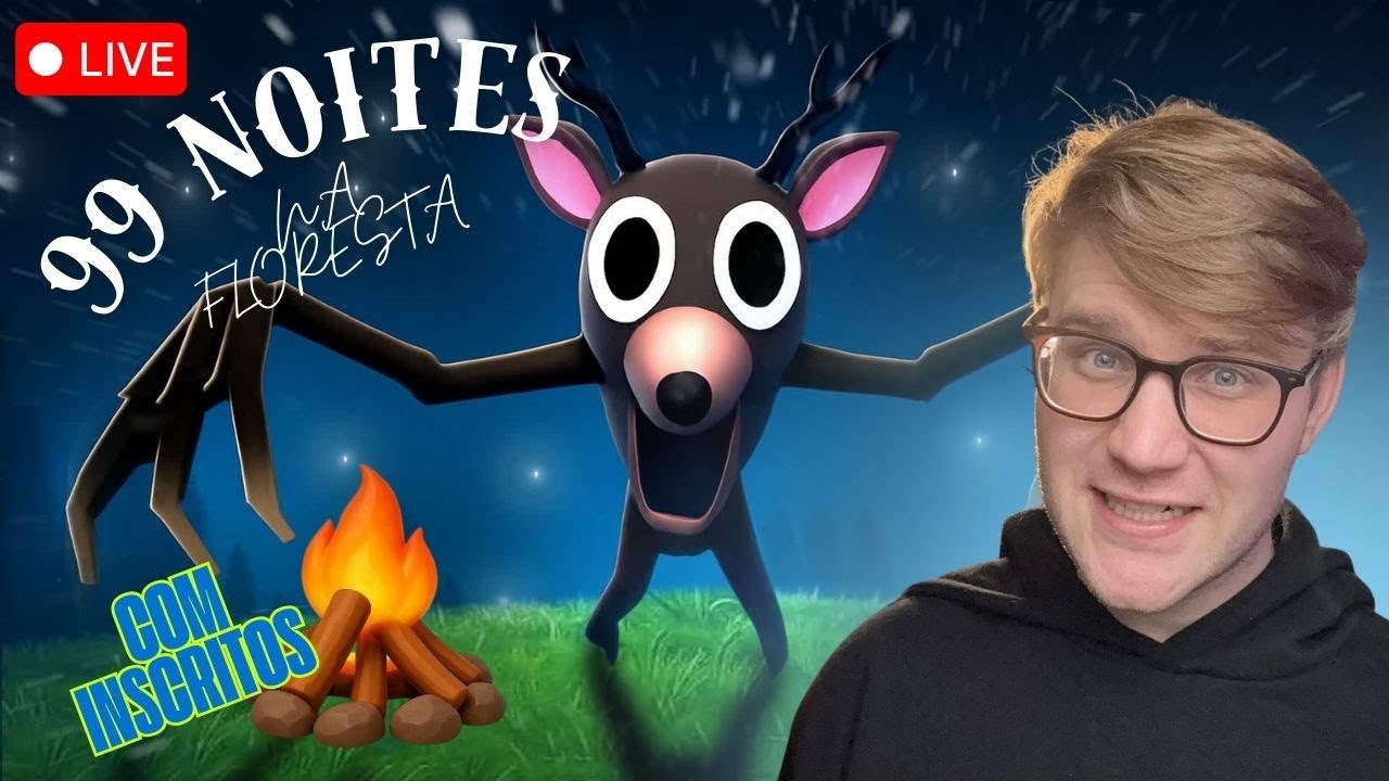 🟢LIVE ON🟢 99 noites na floresta - Robloxzao - !membro - !msg - !pix