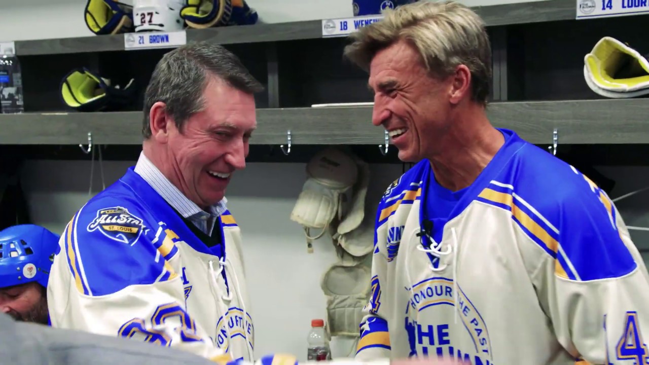 Courtnall mic'd up for Alumni Game