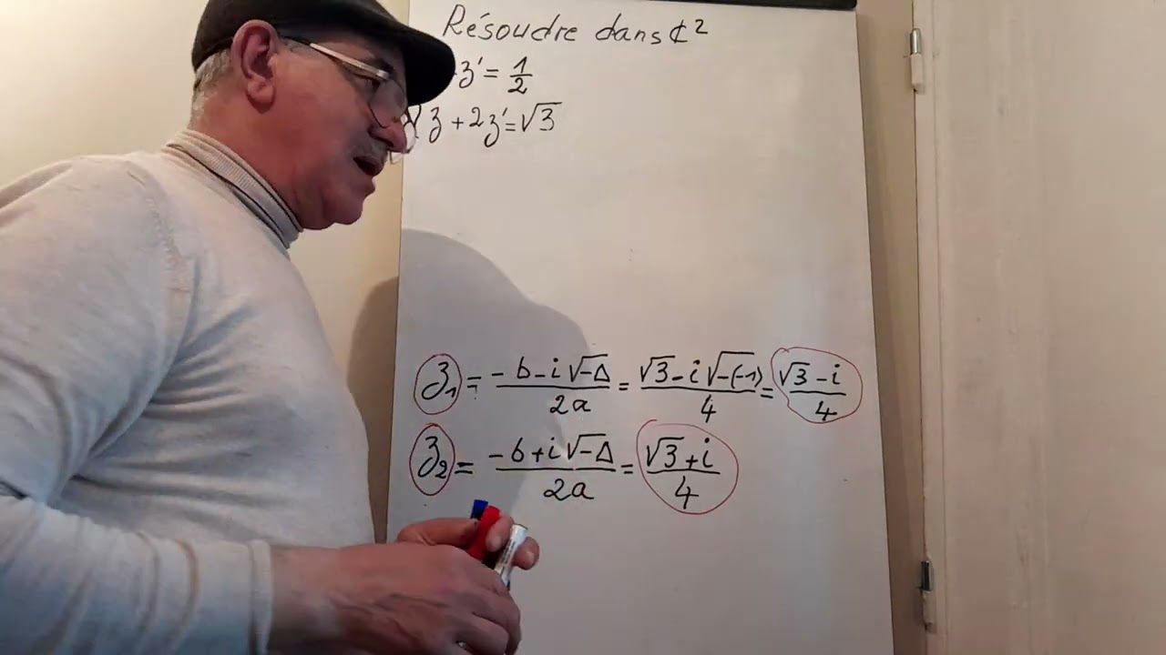 Résoudre un système d'équations complexes