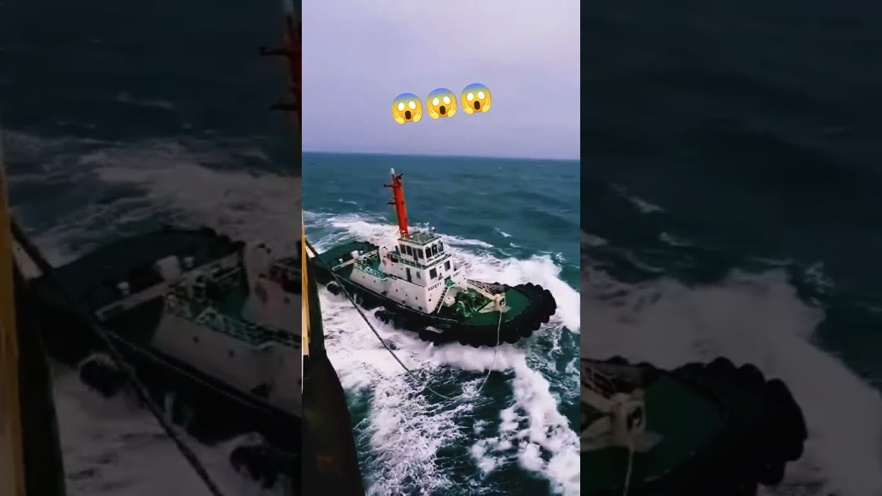Caught in Cyclone Biparjoy 🚢😱 | Ship in Intense Storm 🌀 | #Shorts