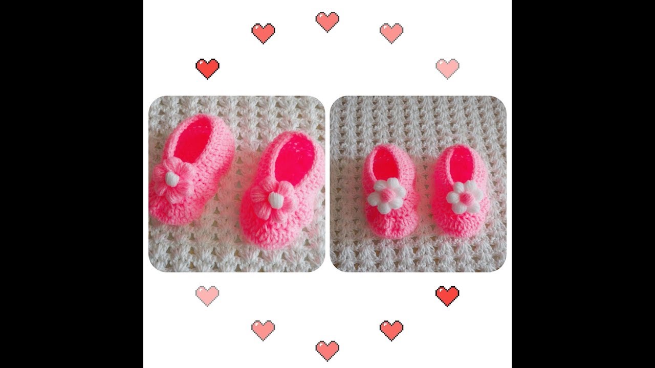 crochet baby shoes for 0-3 months for beginners (sinhala)