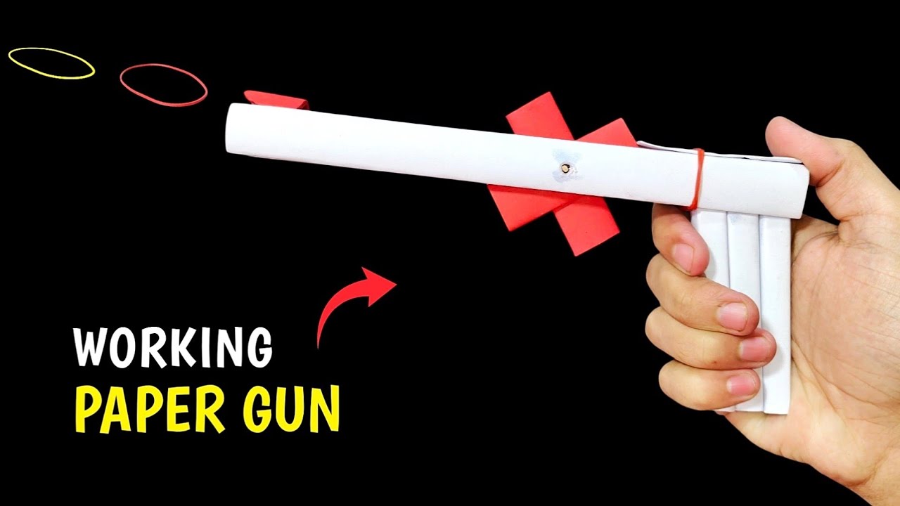 Paper Gun that Shoots Rubber Bands | How to make a Paper Gun 