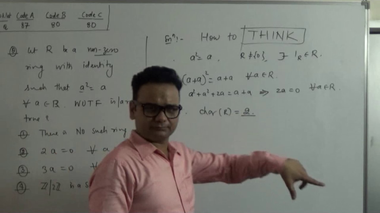 2017 NET JUNE Mathematics Solution...Ring Theory...Every Element is Idempotent...