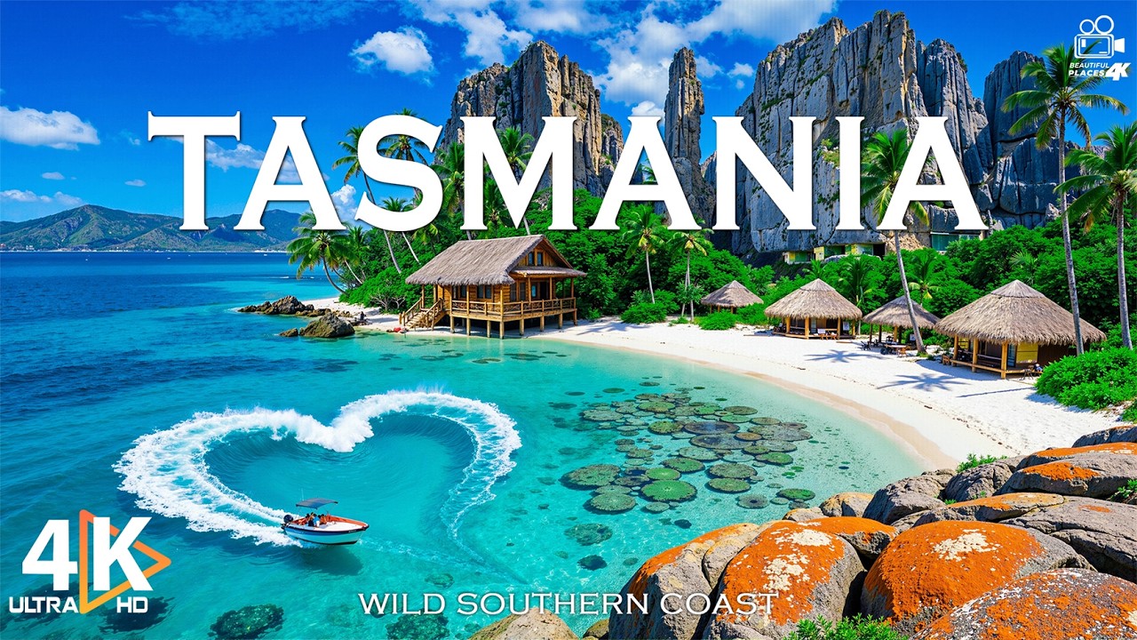 Tasmania 4K 🌊 Pristine Beaches, Turquoise Bays & Australian Summer Coast | Video 4K UHD