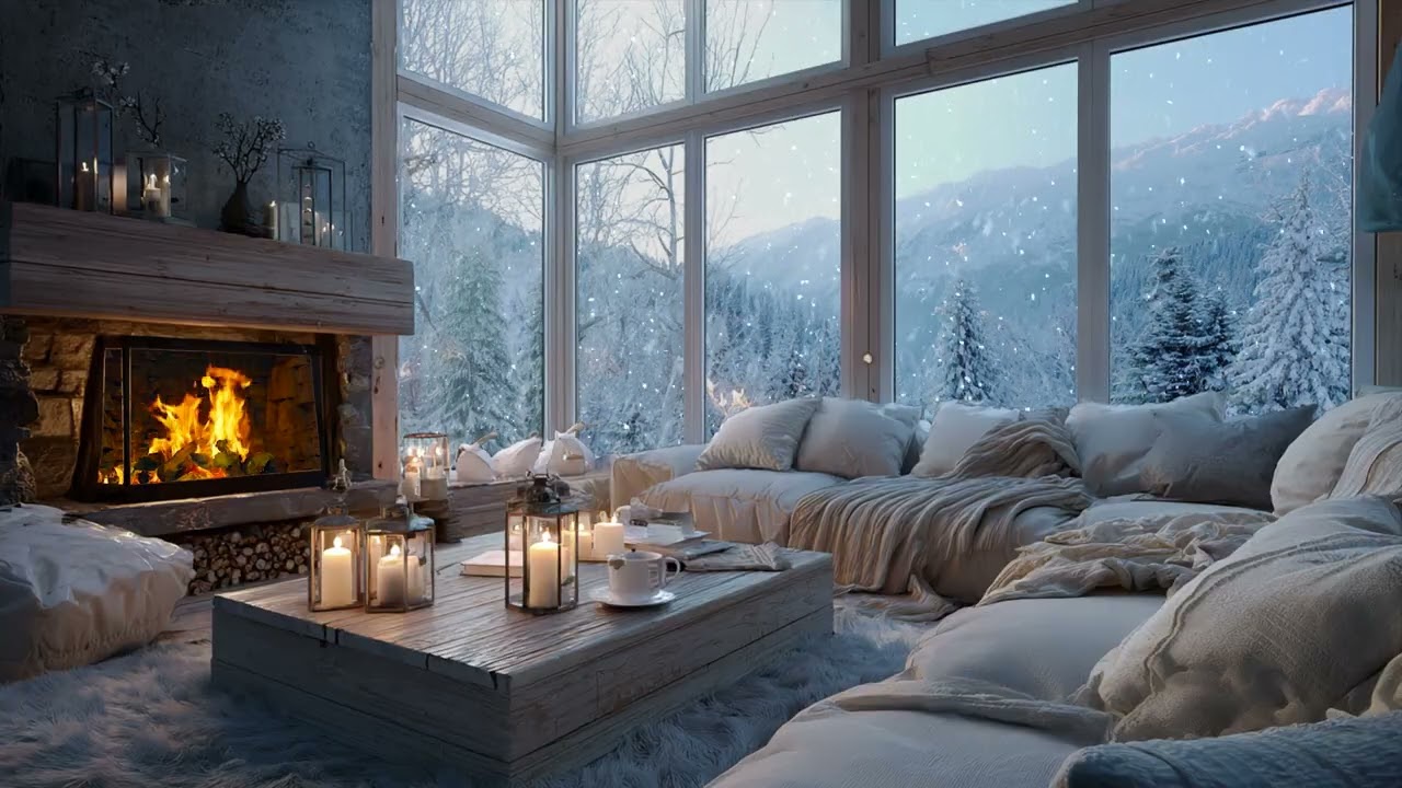 Winter Sound Settling Gently Indoors ☕ Letting Cold Hours Feel Soft and Unforced Inside