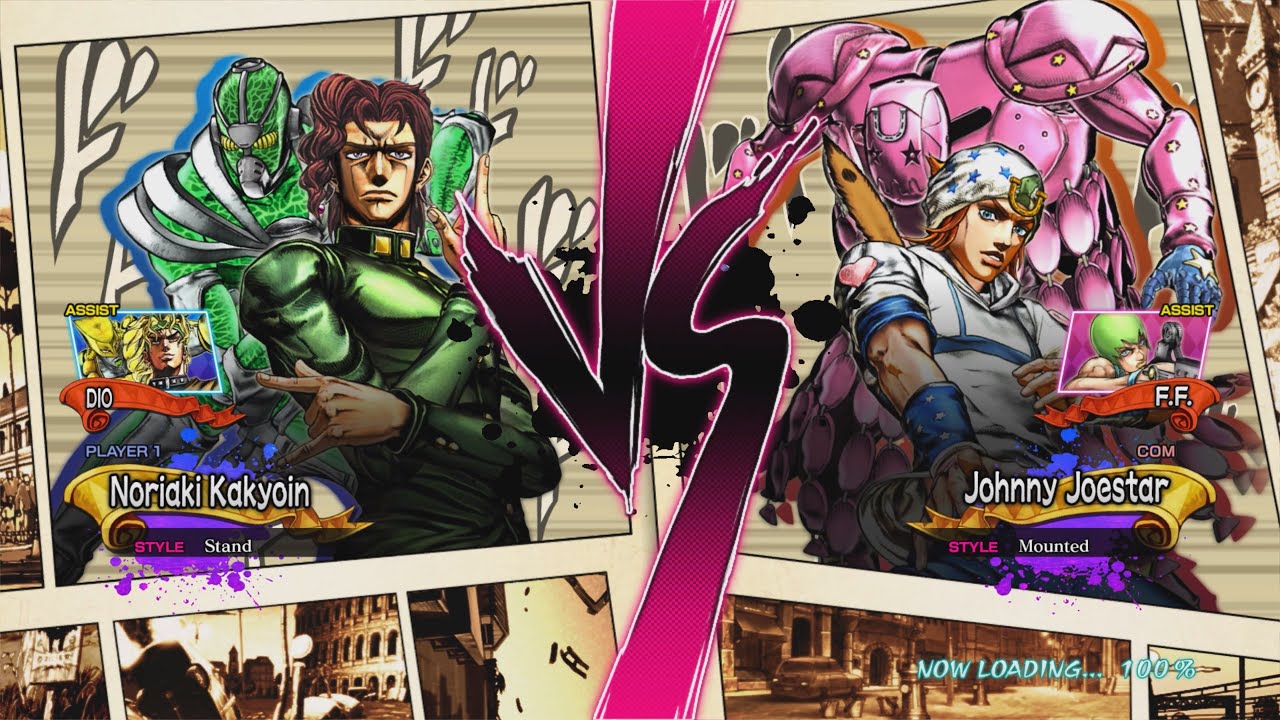 NORIAKI KAKYOIN vs JOHNNY JOESTAR - JoJo's Bizarre Adventure All Star Battle 2013