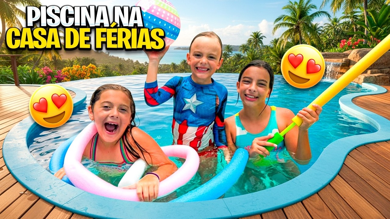 INAUGURANDO NOSSA PISCINA DA CASA NOVA NAS FÉRIAS!