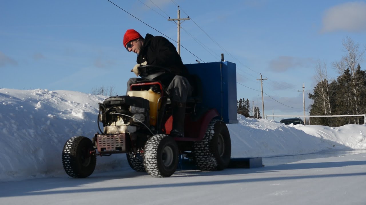 Doug creates outdoor curling rink, complete with homemade 'Zamboni'