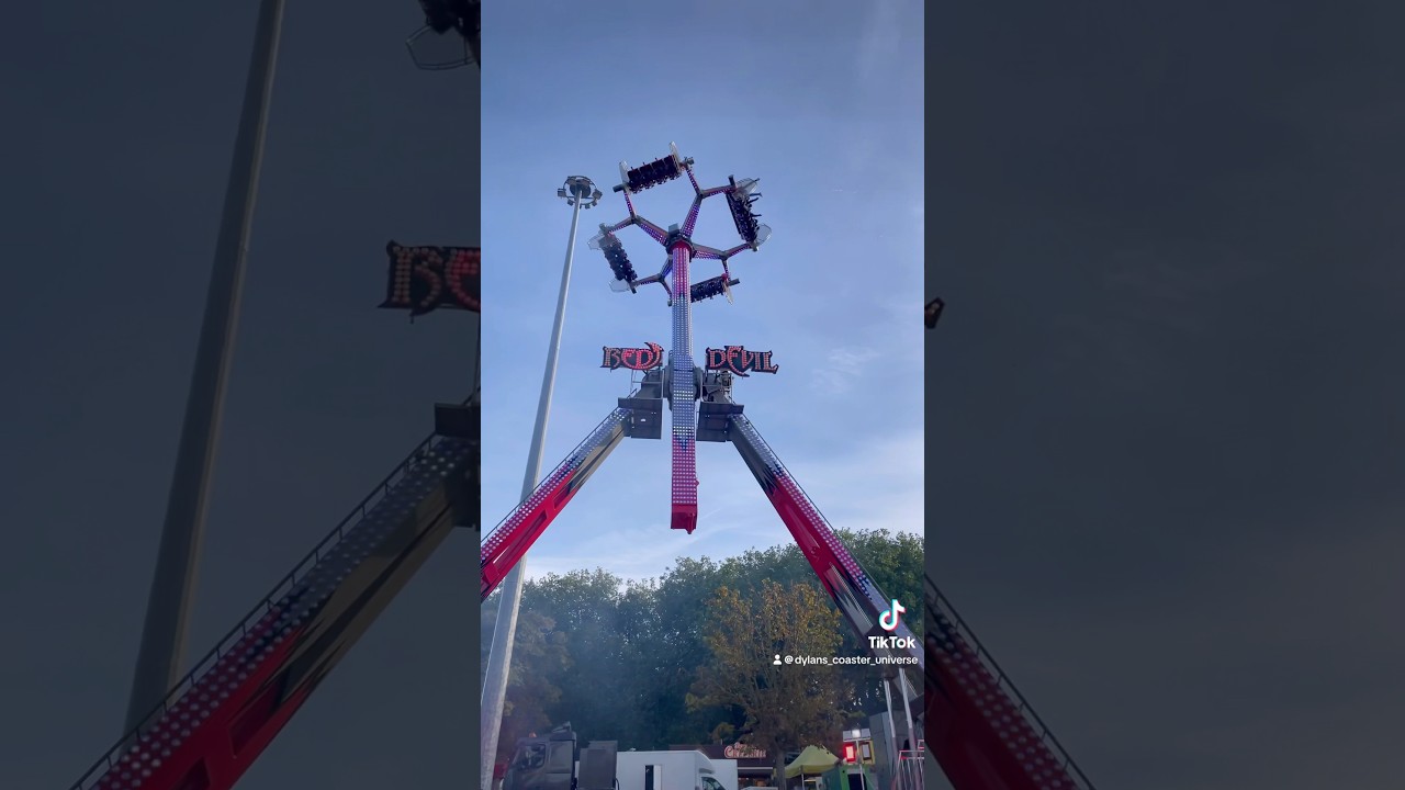 RED DEVIL 🔥 #funderworld #stokeontrent #funfair #2025 #uk #fairrides #carnival #insane