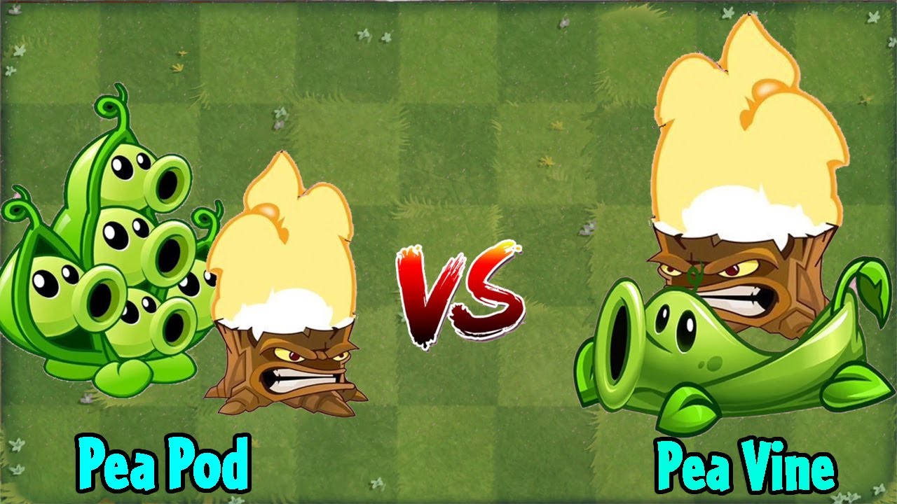 Pvz 2 Discovery - Pea Vine VS All Peahooters - Who Will Win?