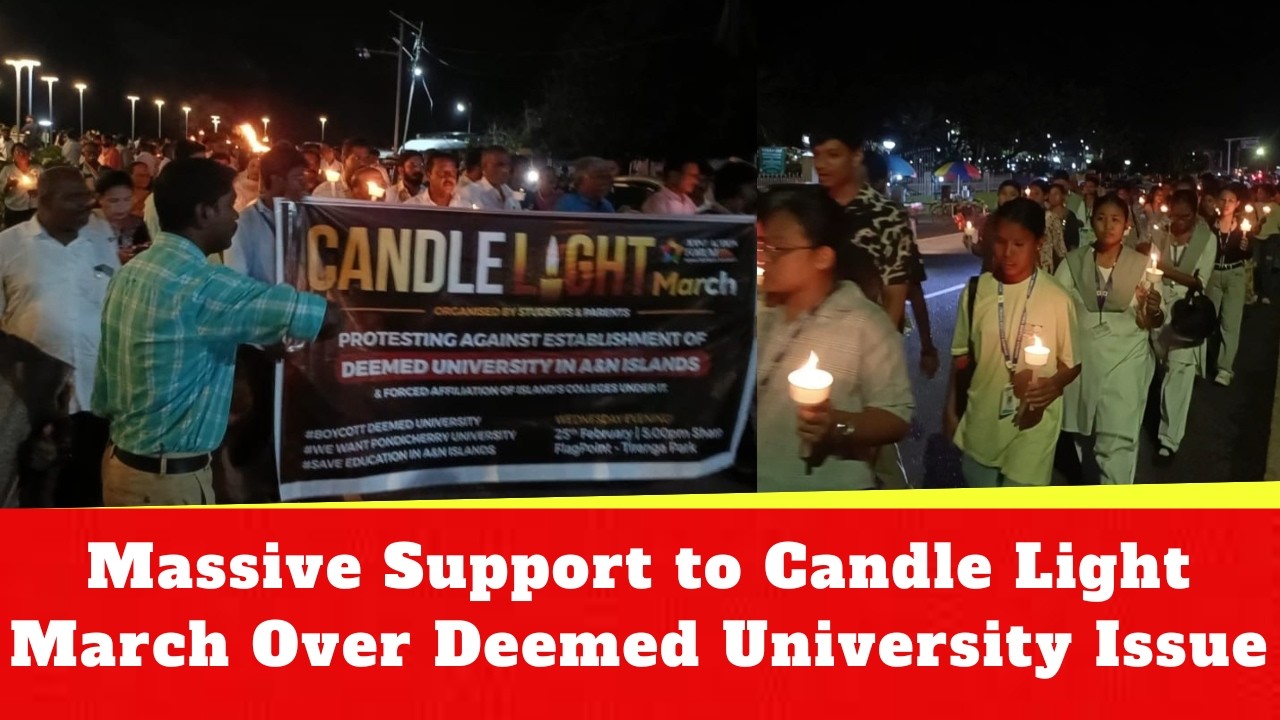 Massive Support to Candle Light March Over Deemed University Issue