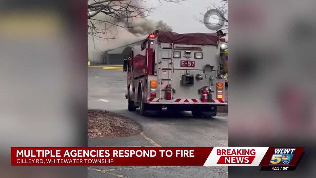 Multiple agencies respond to massive fire in Whitewater Township