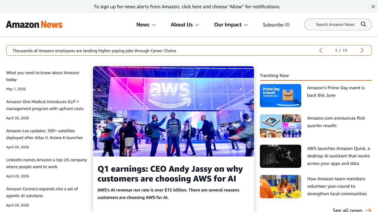Amazon.com, Inc. &middot; NASDAQ: AMZN &middot; Aboutamazon.com &middot; 2026