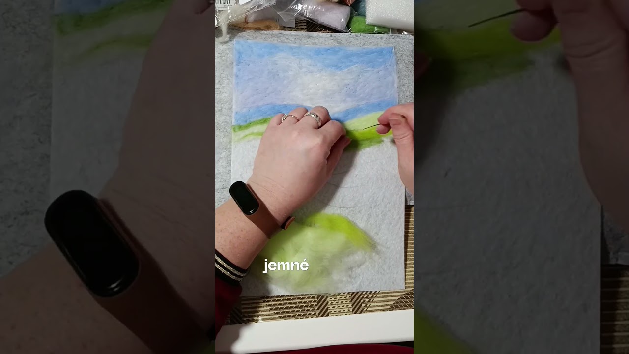 Suché plstenie ihlou. 