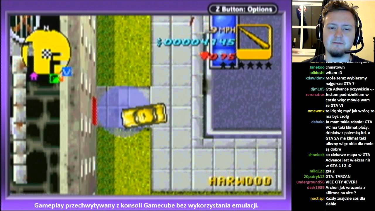 Grand Theft Auto Advance (GBA) - stream z konsoli Gamecube