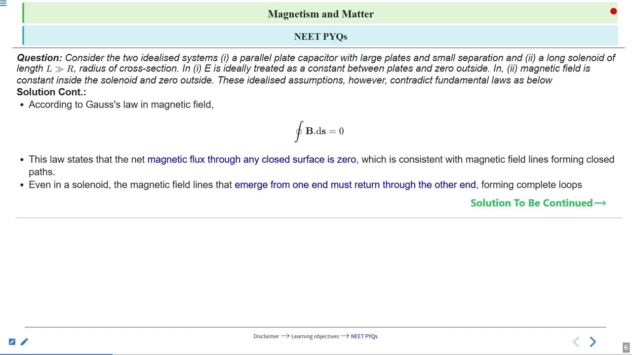 Magnetism and Matter NEET PYQs #SATHEE_MED #swayamprabha #medicalentranceexam