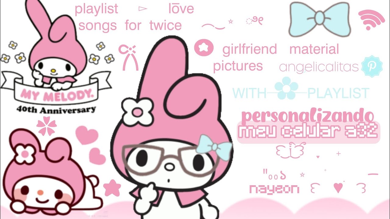 𐙚 personalizando meu celular ( samsung a32 ) - my melody theme. ➢