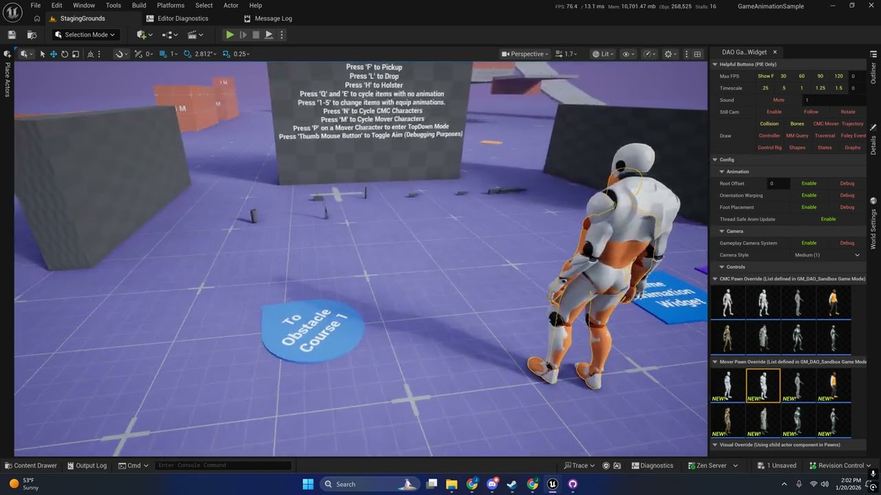 Unreal Engine 5.7 - GASP DAO v1.63 (Overview)