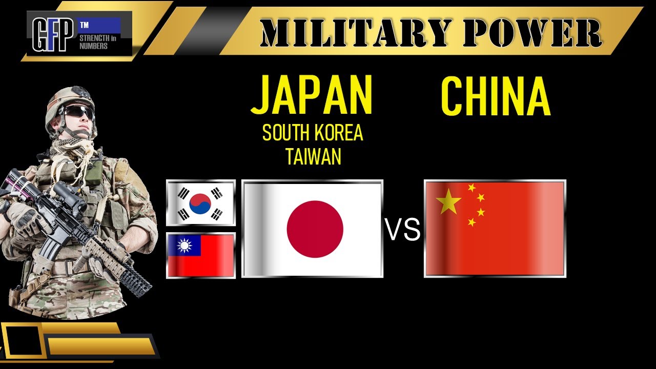 Japan South Korea Taiwan VS China Military Power Comparison 2022
