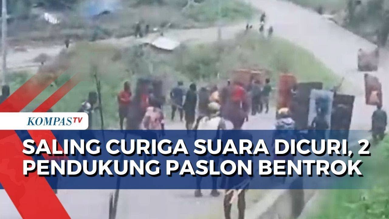 Bentrokan Antarpendukung Paslon di Intan Jaya, Ratusan Orang Terluka