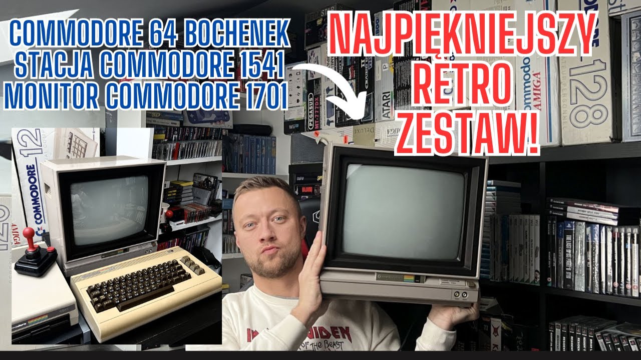 NAJPIĘKNIEJSZY ZESTAW RETRO! Commodore 64 + Stacja 1541 + Monitor Commodore 1701!