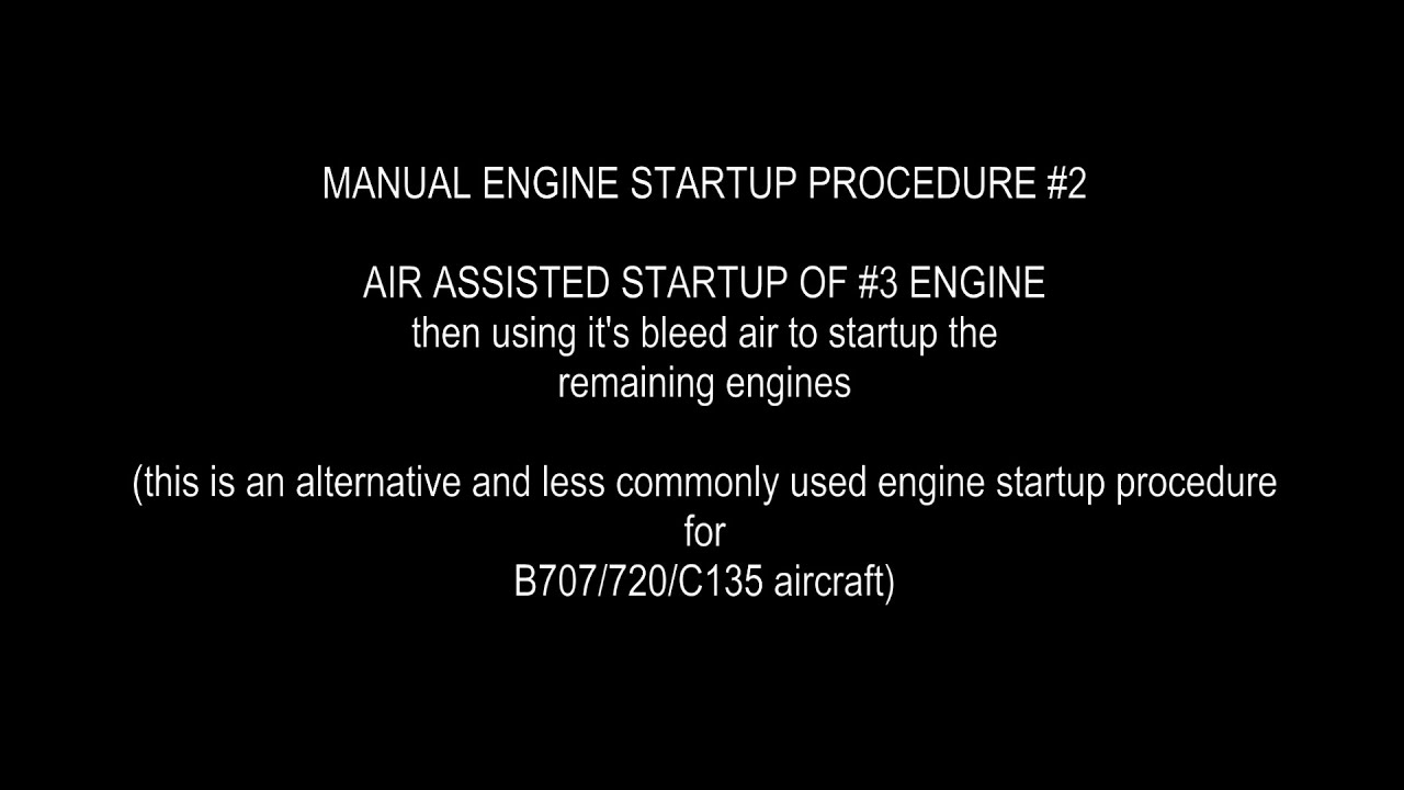FSX - B707/720/C-135 engine startup tutorial procedure #2