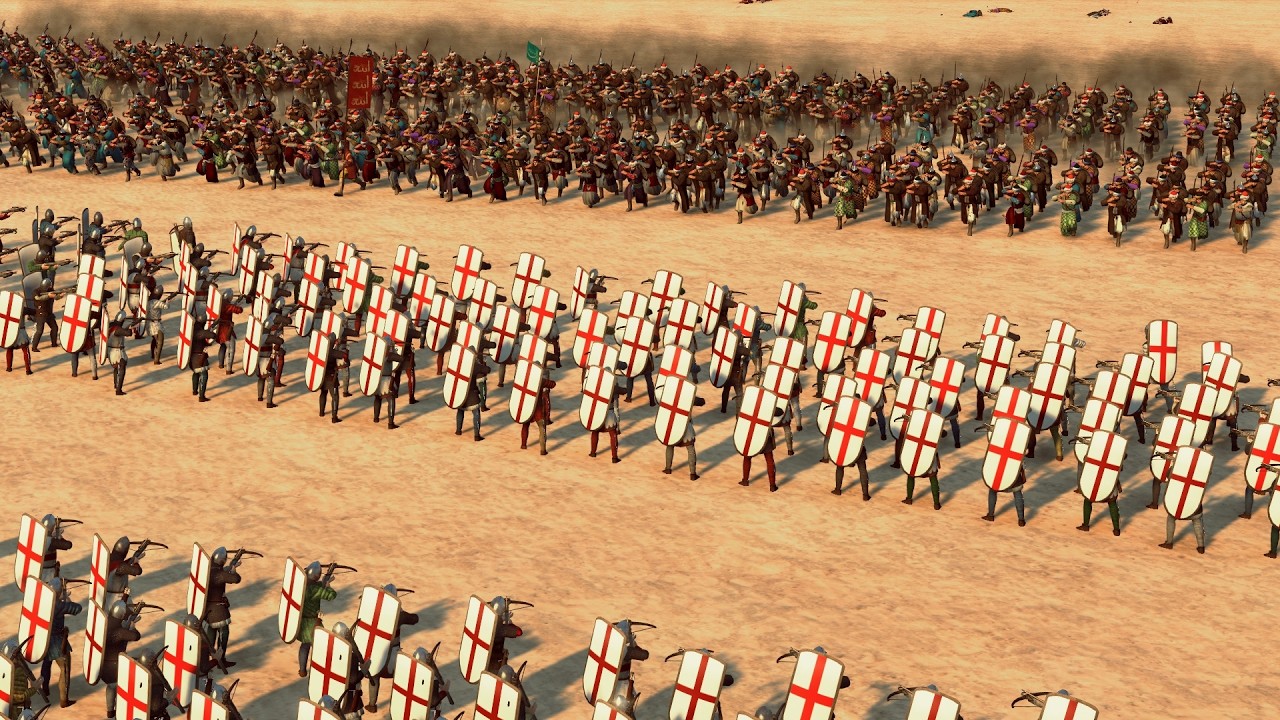 2,600 Mercenary Crossbowmen Vs 3,200 Lite axe Infentary | Total War Attila | Medieval Kingdom 1212AD
