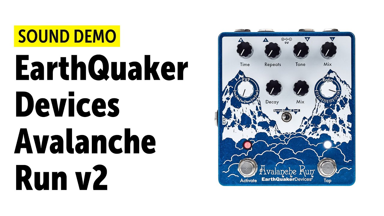 EarthQuaker Devices Avalanche Run v2 Sound Demo (no talking) with Roland SH01-a