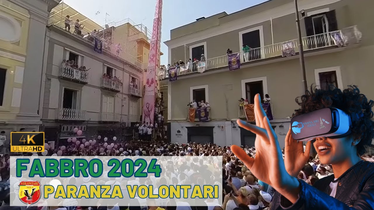 Nola 2024 4K: Volontari Nolani Piazza Duomo | VR 360 #festadeigigli  #Nola2024 #insta360