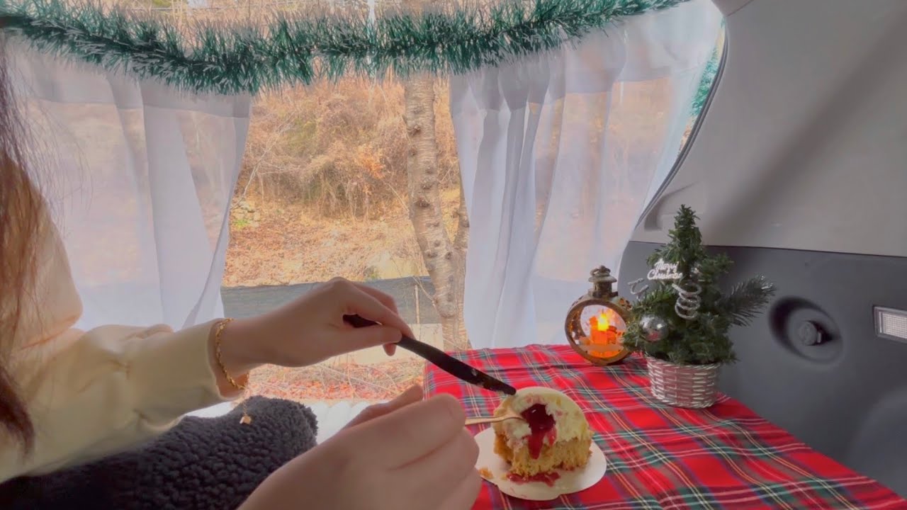 🎄테무깡, 다이소 트리로 크리스마스 차 안 나기 | 대구 차박지 추천 | 캠핑 브이로그 | 동계차박
