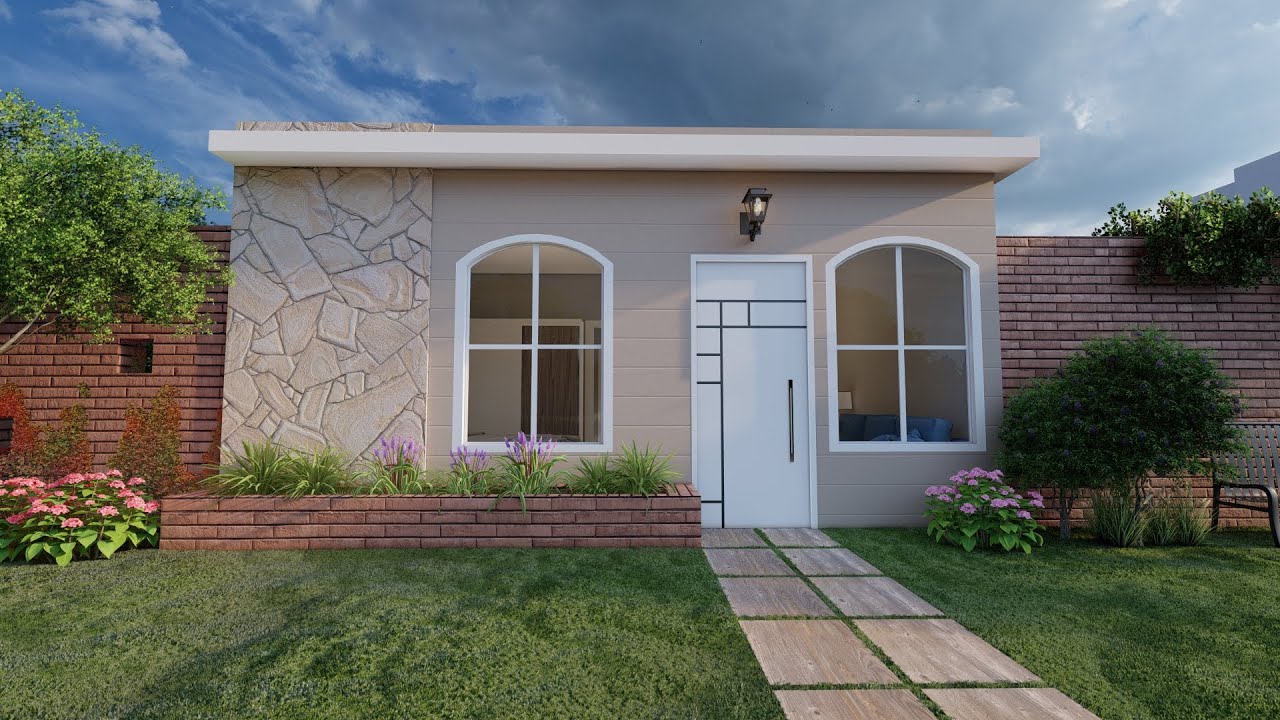 Casa pequeña 6x12 metros | 2 Dormitorios con lavadero