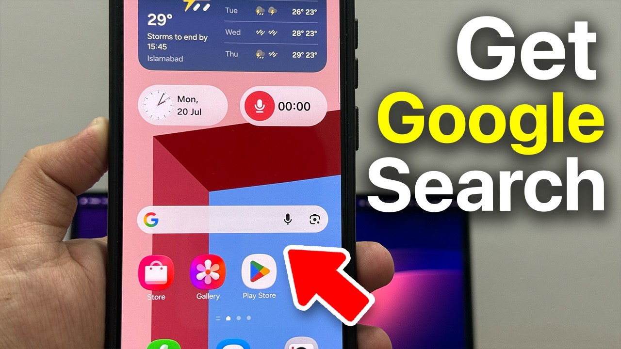 How To Add Google Search Bar On Your Android Home Screen (Missing Google Search Bar)