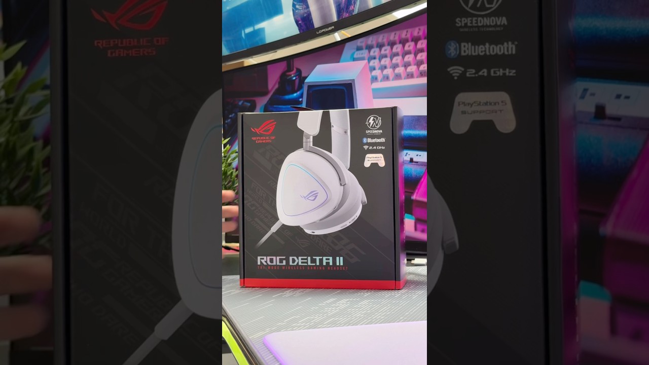 Asus ROG Delta II White Headset Unboxing! #ROGDeltaWhite #asusrog #headset #gaming #unboxing