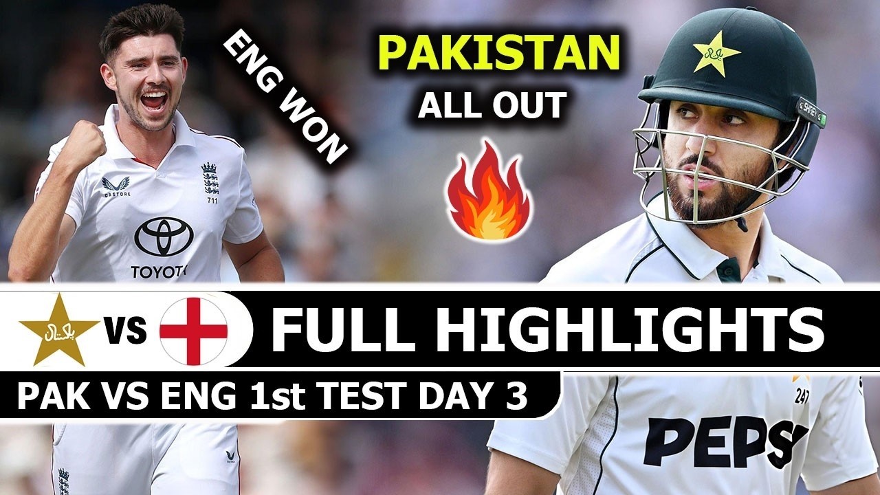 Pakistan Vs England 1st Test Match Full Highlights 2026 Day 3 | Pak Vs Eng