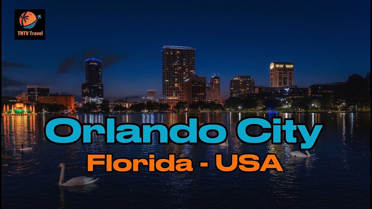 Orlando - Lái Xe Đêm Trung Tâm Thành Phố Du Lịch NổiTiếng Florida .