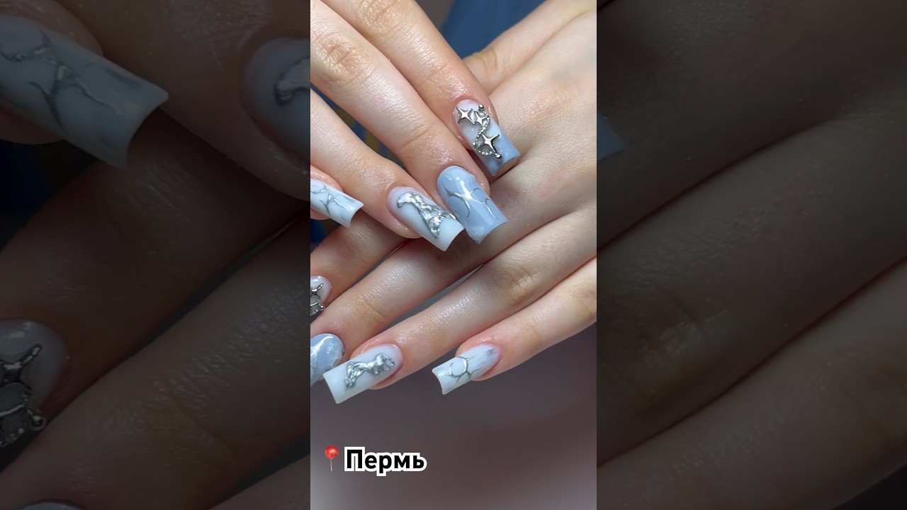 Работа стоила 200 р младшей сестре) #music #рек #пермь #nails #дизайн #дизайнногтей #наращивание